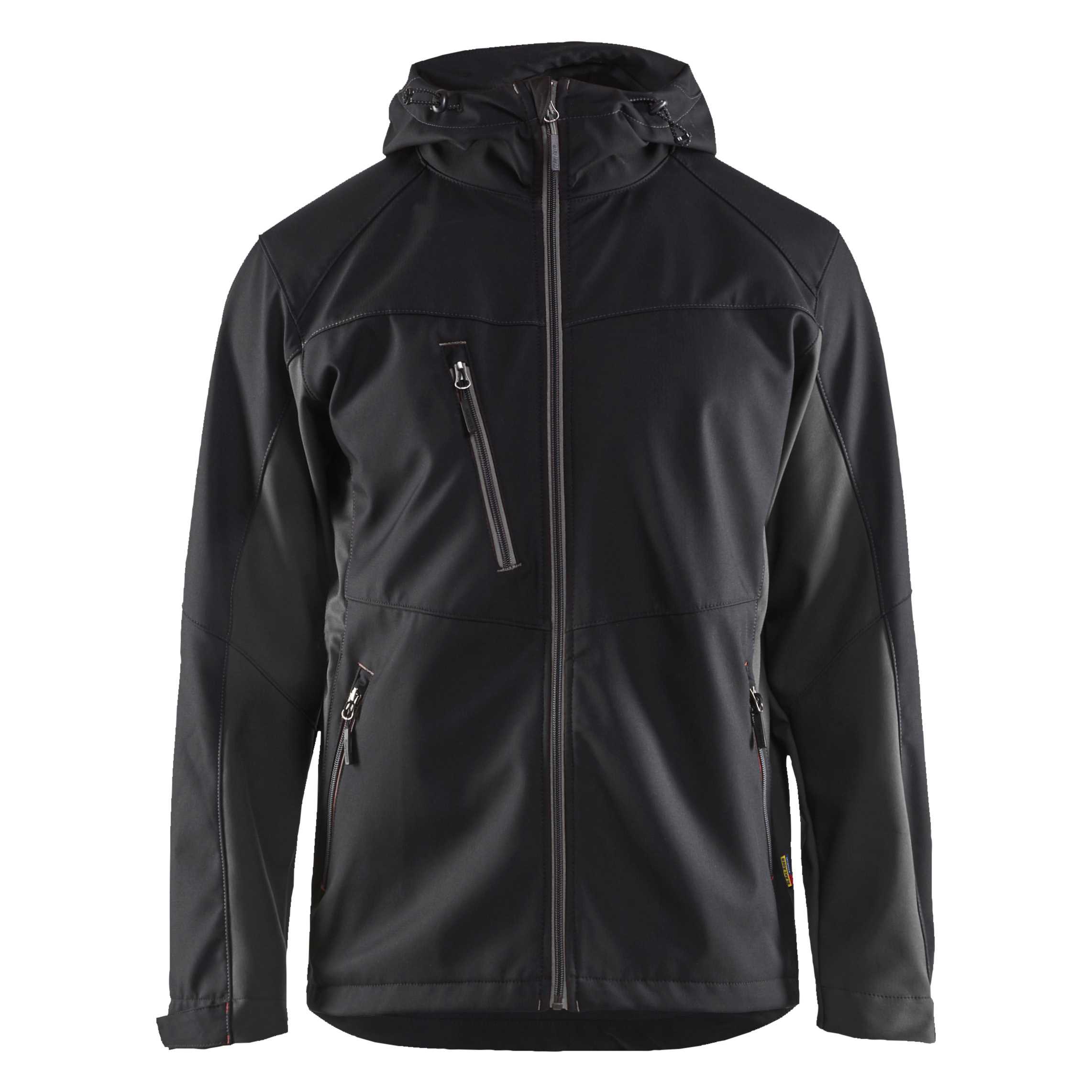 BLAKLADER 47532516 Softshell Jacket with Hood Softshell Work Jacket MEN - Water Repellent
